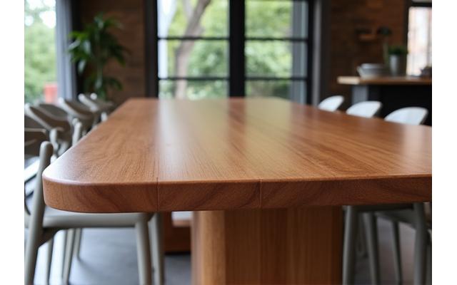 Op maat gemaakte houten tafel